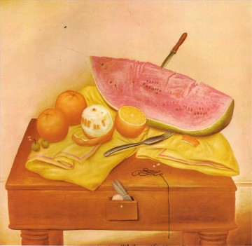 Fernando Botero Werke - Wassermelonen und Orangen Fernando Botero